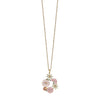 Newbridge Pink & Green Floral Pendant Necklace, Gold