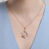 Newbridge Pink & Green Floral Pendant Necklace, Gold