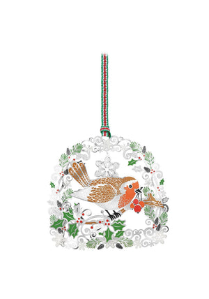 Newbridge Robin with Berries Christmas Tree Decoration