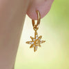 Newbridge Silverware Amy Clear Stone Star Earrings, Gold