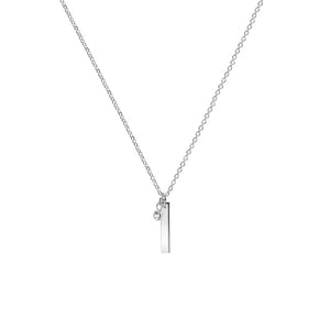 Newbridge Silverware April Birthstone Pendant Necklace, Silver
