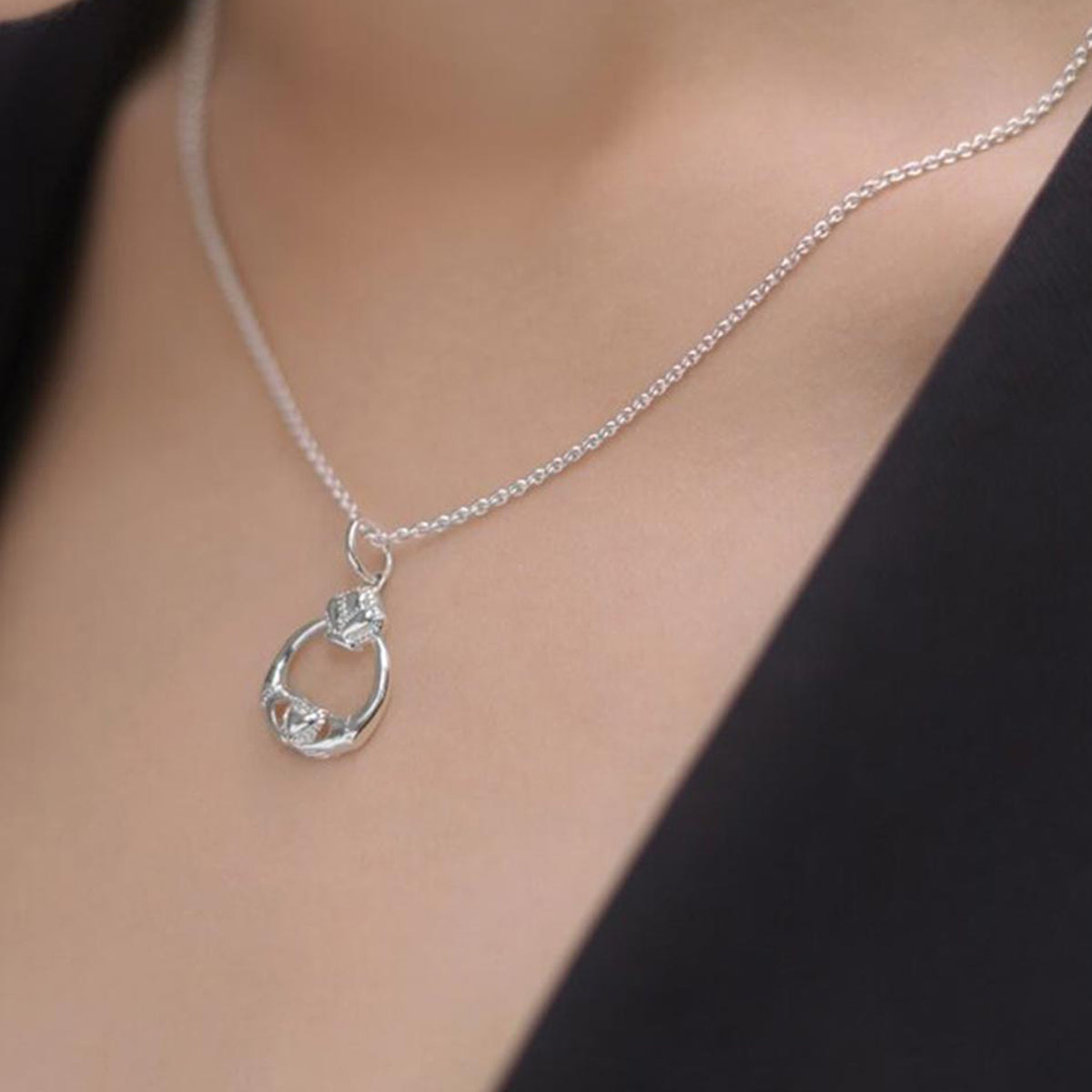 Newbridge Silverware Claddagh Pendant Necklace, Silver McElhinneys