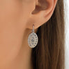 Newbridge Silverware CZ Oval Earrings, Silver