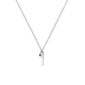 Newbridge Silverware December Birthstone Pendant Necklace, Silver