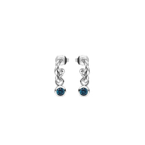 Newbridge Silverware December Birthstone Earrings, Silver