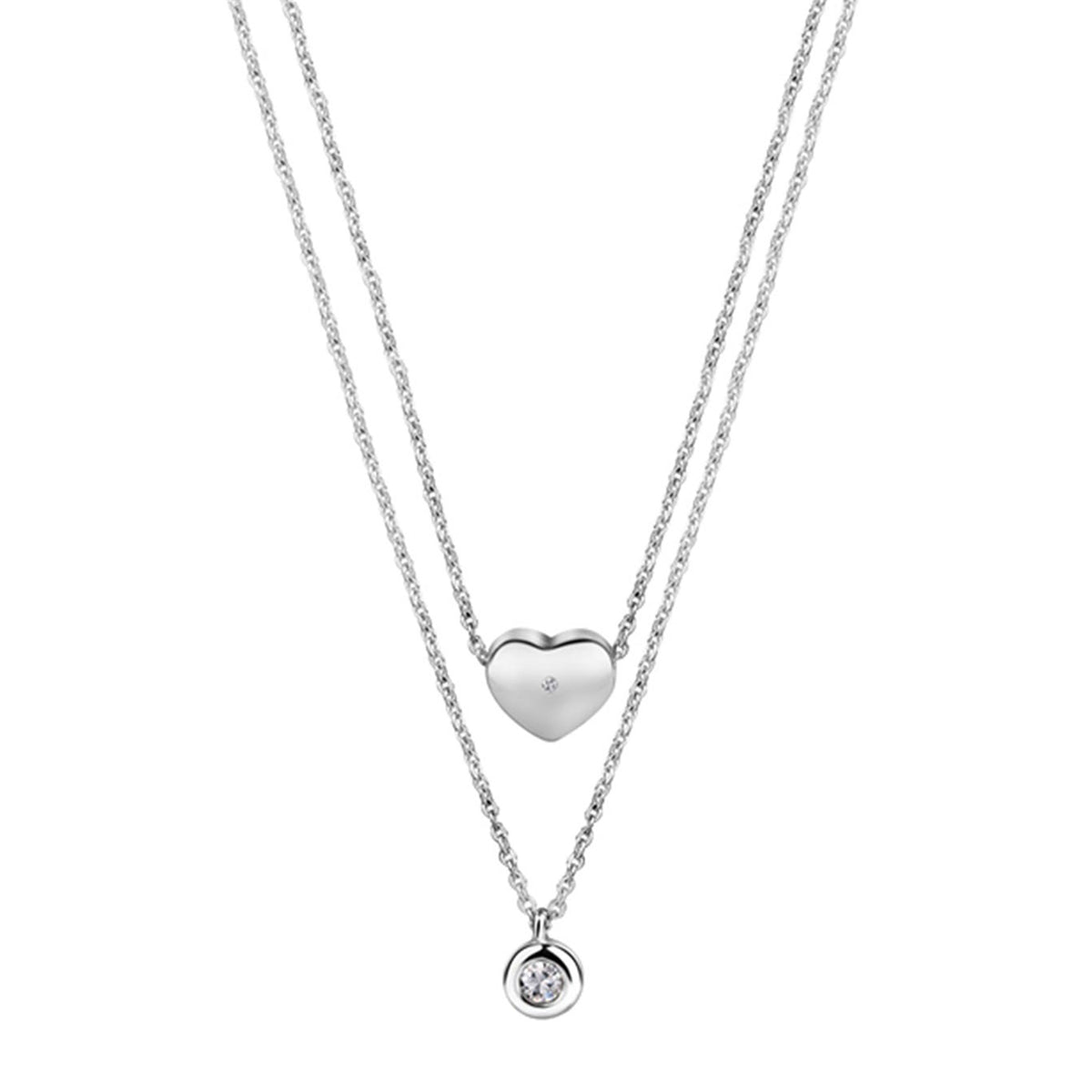 Newbridge Silverware Heart Pendant Necklace, Silver
