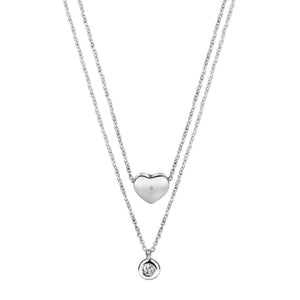 Newbridge Silverware Heart Pendant Necklace, Silver