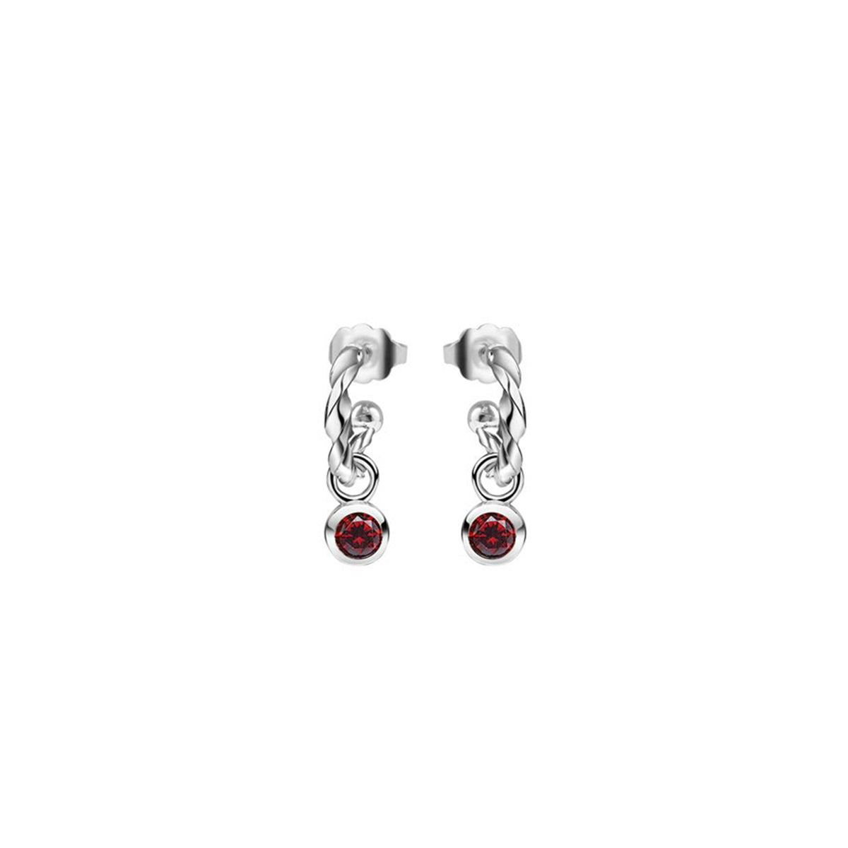 Newbridge Silverware January Birthstone Earrings, Silver