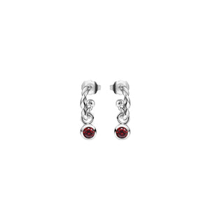 Newbridge Silverware January Birthstone Earrings, Silver