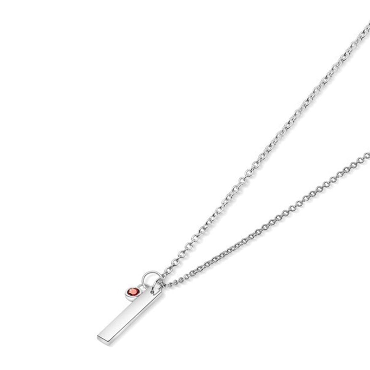 Newbridge Silverware January Birthstone Pendant Necklace, Silver