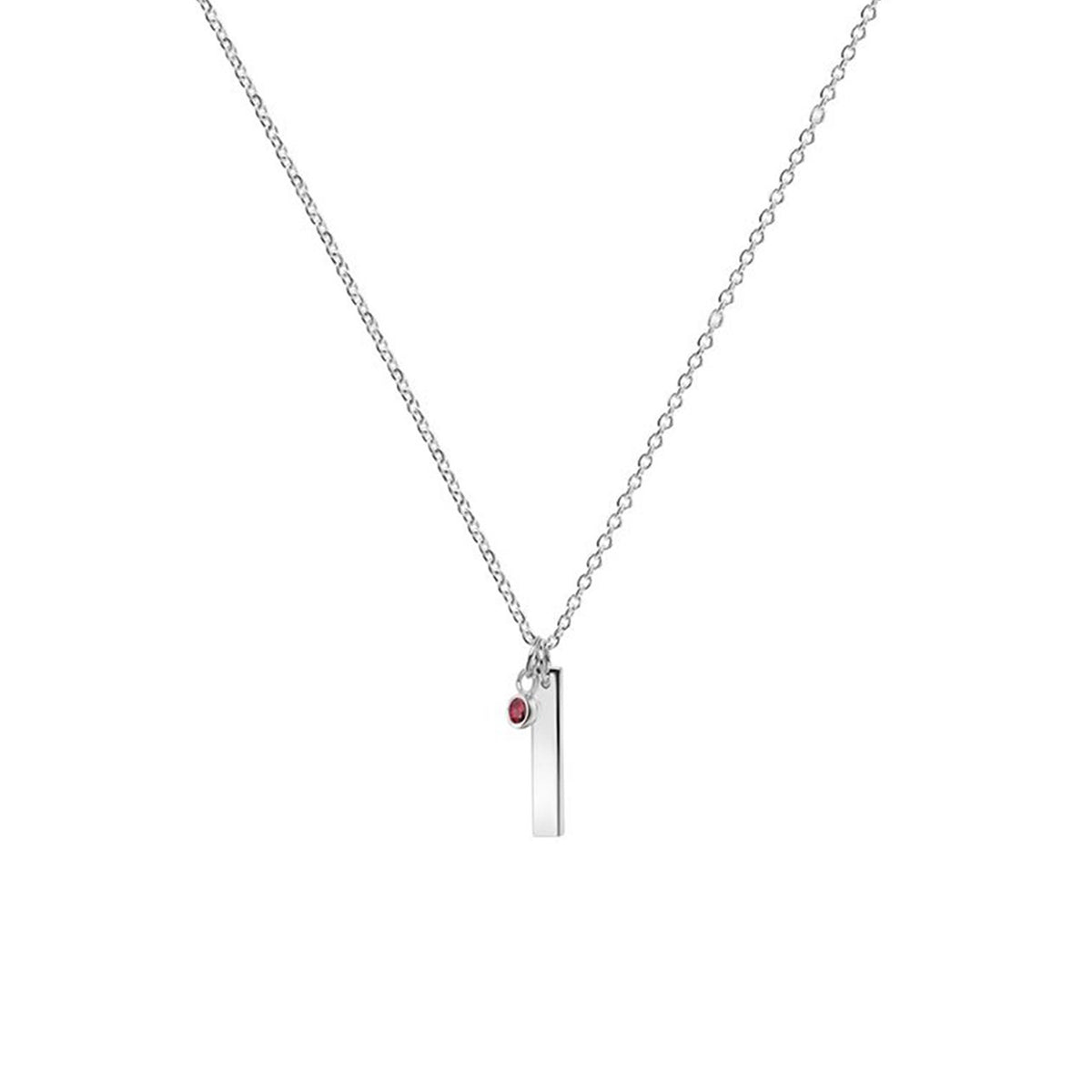 Newbridge Silverware January Birthstone Pendant Necklace, Silver