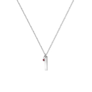Newbridge Silverware January Birthstone Pendant Necklace, Silver