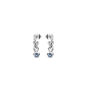 Newbridge Silverware March Birthstone Earrings, Silver