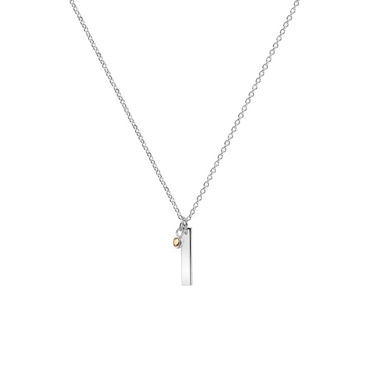 Newbridge Silverware November Birthstone Pendant Necklace, Silver