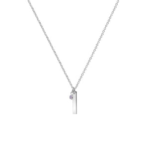 Newbridge Silverware October Birthstone Pendant Necklace, Silver