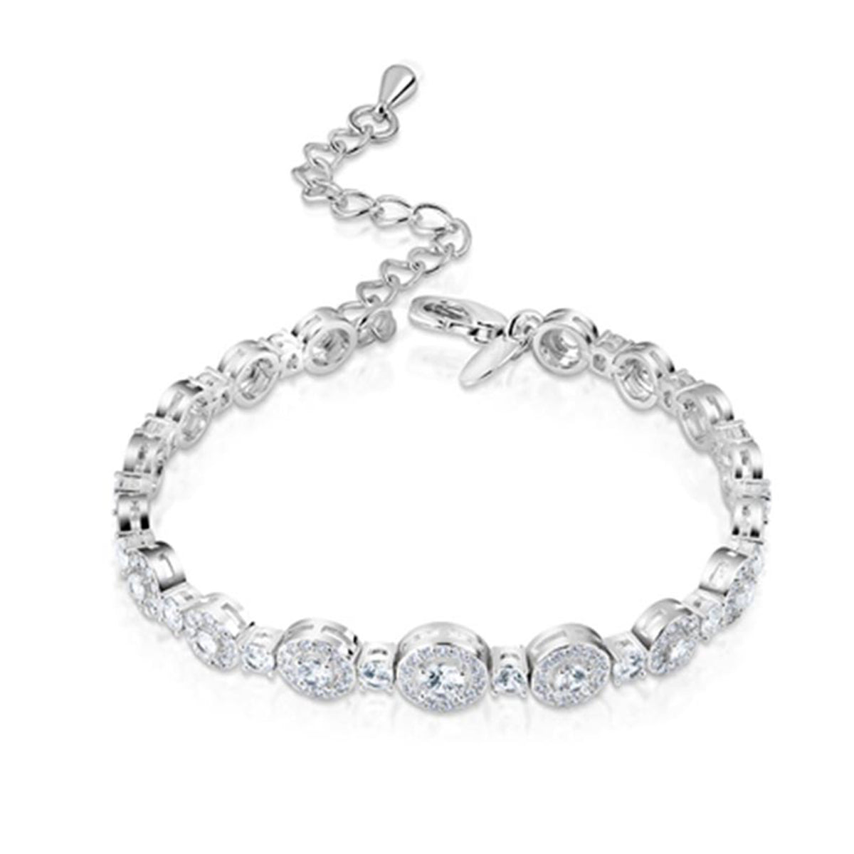 Newbridge Clear Cubic Zirconia Bracelet, Silver