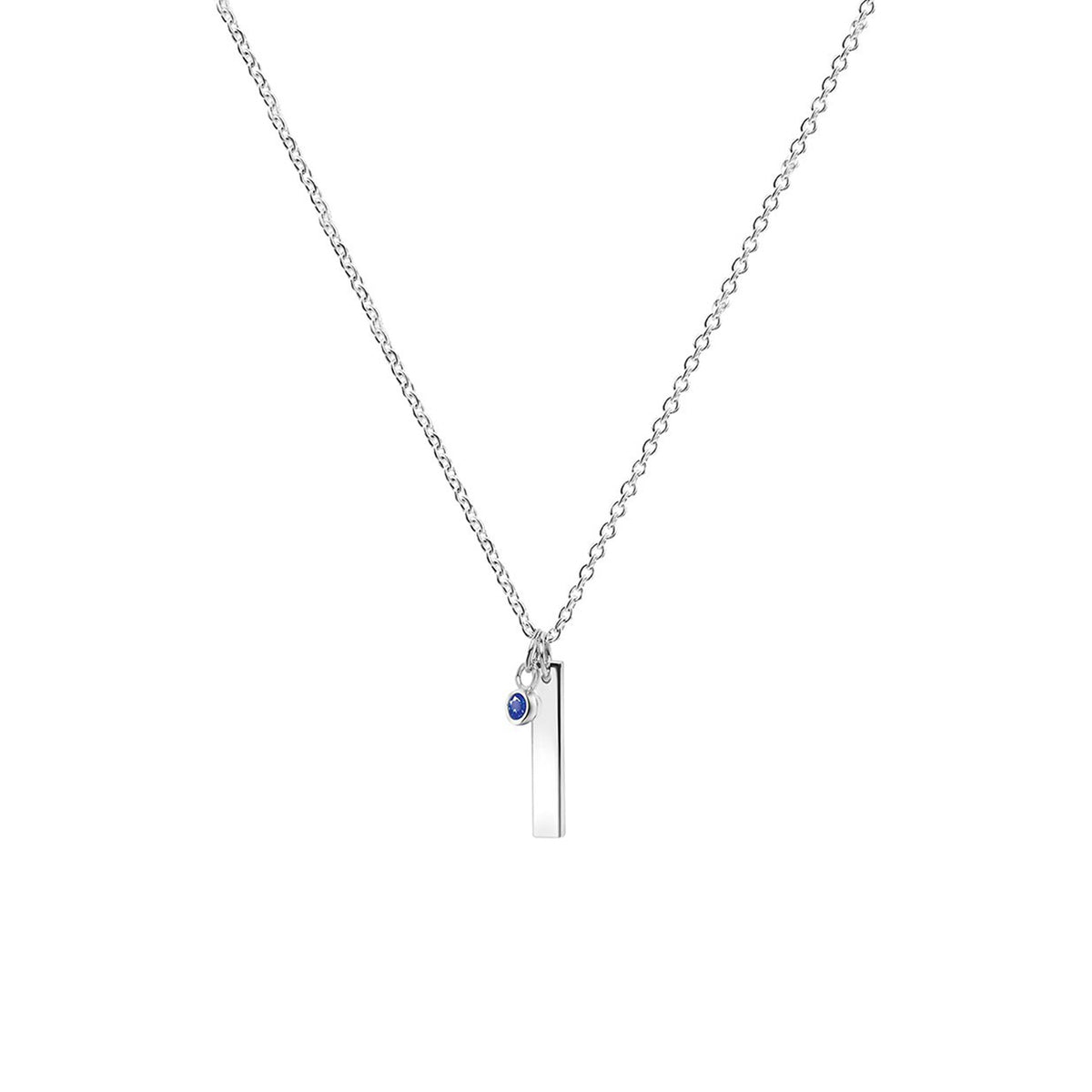 Newbridge Silverware September Birthstone Pendant Necklace, Silver