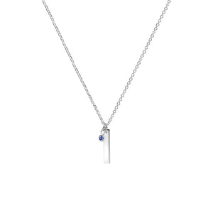 Newbridge Silverware September Birthstone Pendant Necklace, Silver