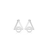 Newbridge Silverware Sonata Triangular Earrings, Silver