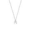Newbridge Single Leaf Pendant Necklace, Silver