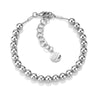 Newbridge Silverware Small Beaded Bracelet, Silver