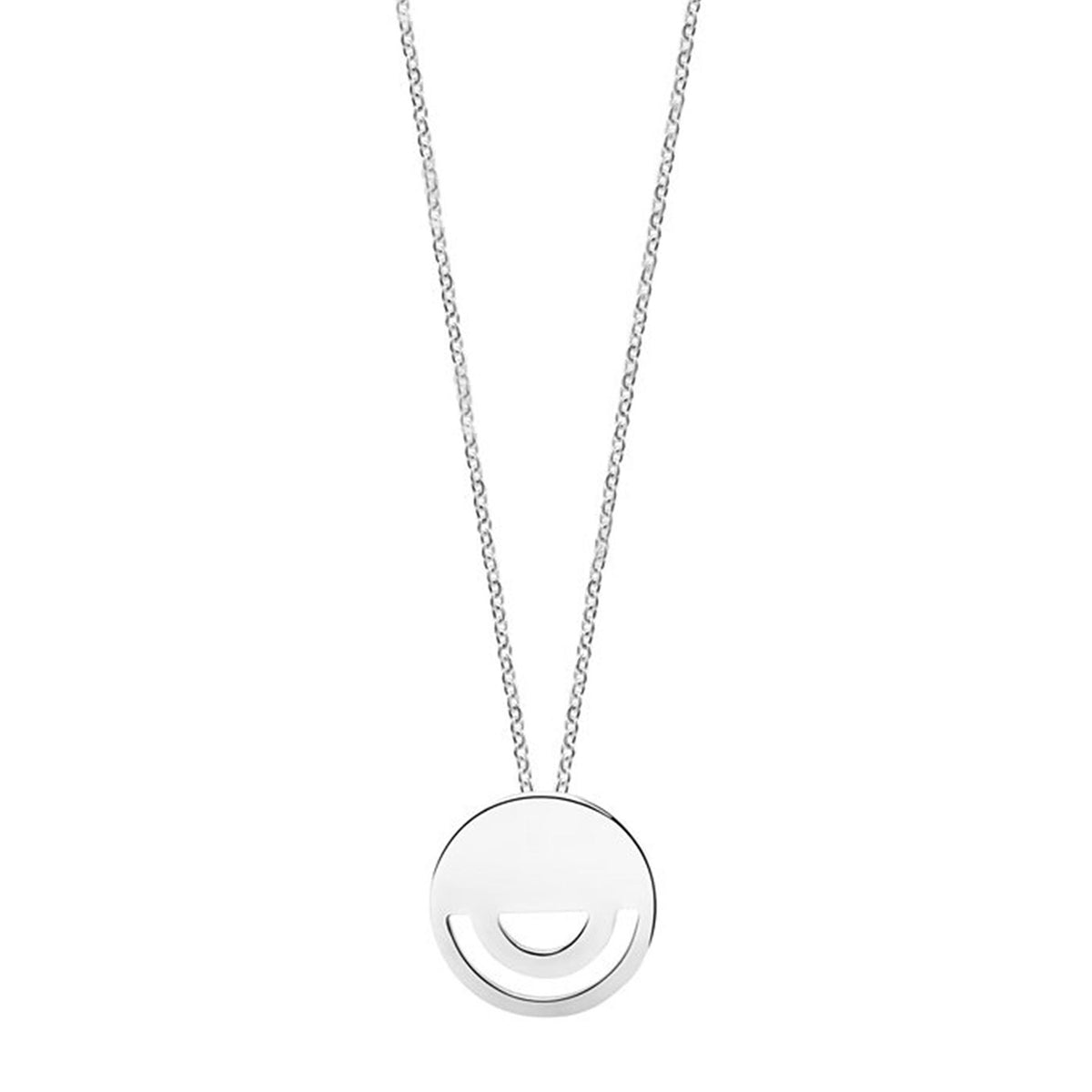 Newbridge Sonata Circular Pendant Necklace, Silver