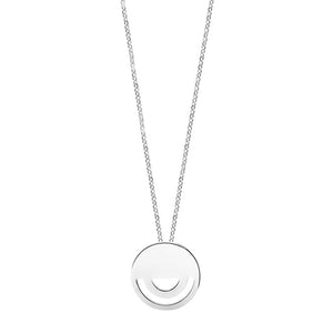 Newbridge Sonata Circular Pendant Necklace, Silver