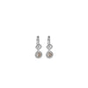 Newbridge Ti Amo Light Peach Earrings, Silver