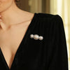 Newbridge Triple Pearl Brooch, Silver