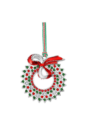 CHRISTMAS WREATH WITH BOW TREE DECORATION