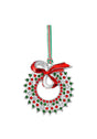 CHRISTMAS WREATH WITH BOW TREE DECORATION