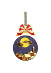 Gold Plated Santa Sleigh Christmas Tree Decoration