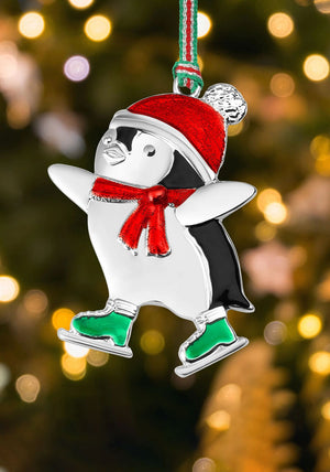 PENGUIN WITH GREEN BOOTS CHRISTMAS TREE DECOR