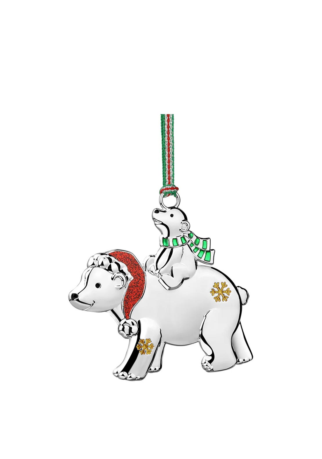Polar Bear with Cub Christmas Tree Decoration