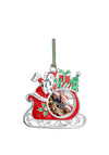 Santa on Sleigh Photoframe Tree Decoration