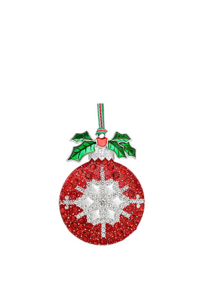 CLEAR RED STONES BAUBLES