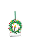 Wreath with Candle Christmas Tree Decoration