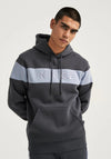 NICCE Mercury Stripe Hoodie, Anthracite & Heron Blue