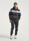 NICCE Mercury Stripe Hoodie, Anthracite & Heron Blue