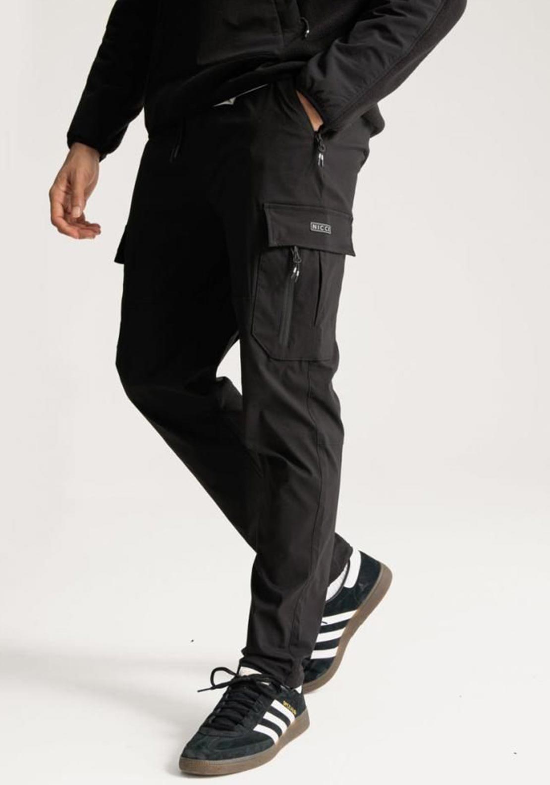 NICCE Shoreline Cargo Trousers, Black