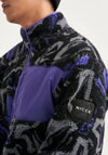 NICCE Tove Full Zip Fleece, Black & Purple