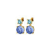 Dyrberg/Kern Nicola Earrings, Aqua & Gold