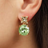 Dyrberg/Kern Nicola Earrings, Light Green & Gold