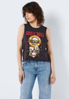 Noisy May Guns N’ Roses Print Tank Top, Black
