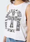Noisy May Guns N’ Roses Print Tank Top, White