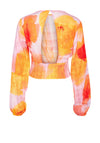 Noisy May Ava Open Back Crop Top, Tangerine