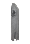 Noisy May Rena Slit Jersey Maxi Dress, Charcoal Wash