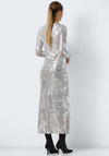 Noisy May Lucia Metallic Maxi Dress, Silver