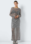 Noisy May Paila Sequin Netted Maxi Skirt, Silver