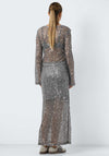 Noisy May Paila Sequin Netted Maxi Skirt, Silver